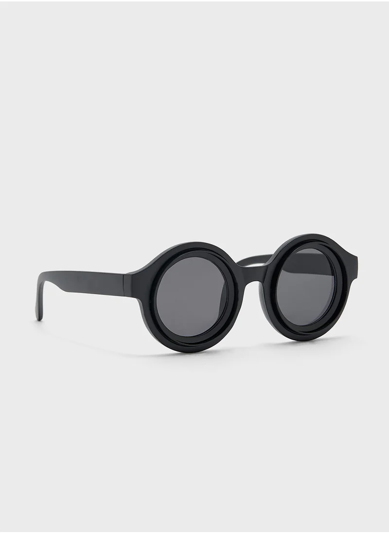 جينجر Round Len Sunglasses