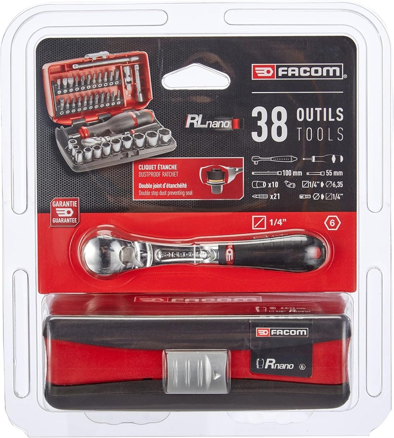 Facom 1/4-inch 6Pt Nano Screwdriver Set - Compact and Easy to Store - Image 3