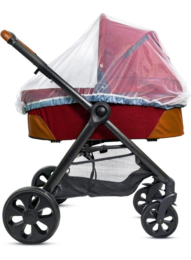 Universal Backpackers Baby Mosquito Net for Prams, Carry Seat and Bassinet - Elastic Cord for a Secure Fit - Mosquito Net Children for Joggers, Car Seat and Pack N Play - 1000 Mesh Insect Protection Pram - Image 5