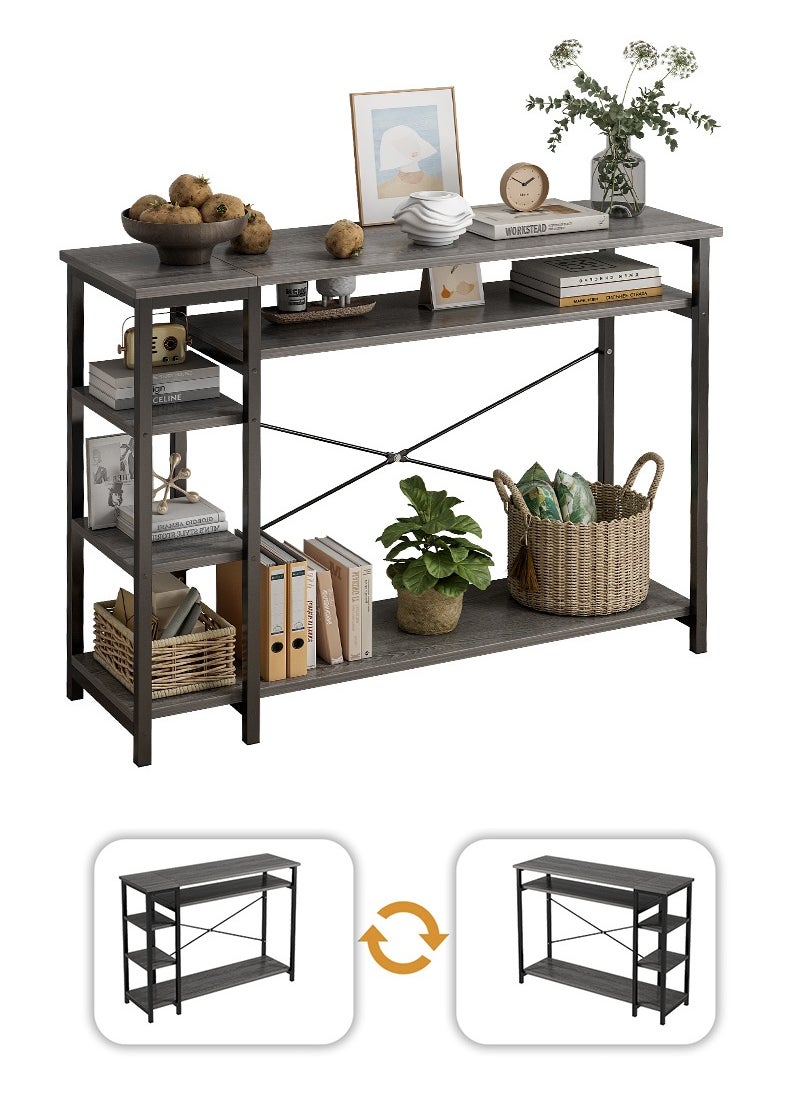 Stubborn 130*35*90cm 3 Tier Console Table with Storage Shelf Simple Sofa Table Coffee Corner and Entryway Table for Couch Hallway Entrance Living Room  - Image 2