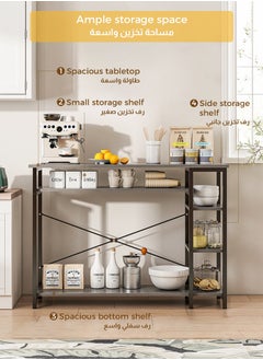 Stubborn 130*35*90cm 3 Tier Console Table with Storage Shelf Simple Sofa Table Coffee Corner and Entryway Table for Couch Hallway Entrance Living Room  - Image 3