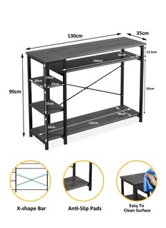 Stubborn 130*35*90cm 3 Tier Console Table with Storage Shelf Simple Sofa Table Coffee Corner and Entryway Table for Couch Hallway Entrance Living Room  - Image 4