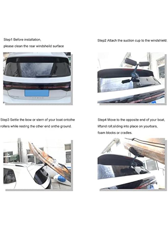 Generic Universal Kayak Roof Rack Heavy Duty Canoe Surfboard Snowboard Mounting Carrier for Car Top Red Kayak Car Top Mount Carrier - Image 5