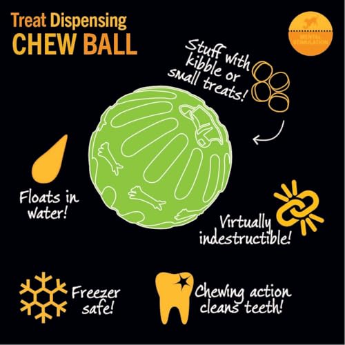 Starmark Treat Dispensing Chew Ball Tough Dog Toy, Medium/Large for Large Breeds - Image 5