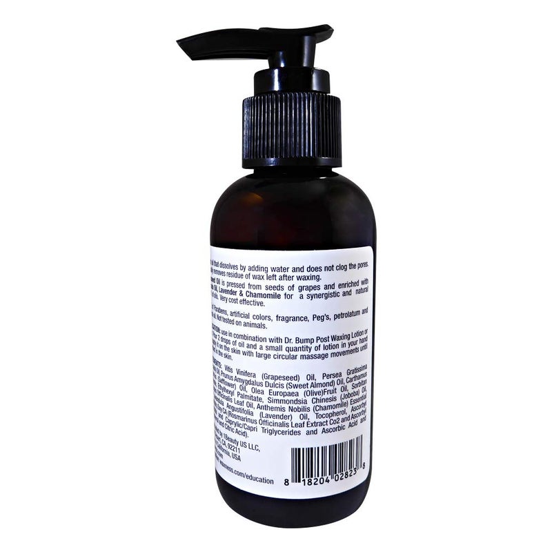 wax necessities Waxness Dr. Bump Hydrophilic Concentrated Non-Clogging Oil with Grapeseed, Avocado Chamomile and Lavender 4 Ounces - Image 4