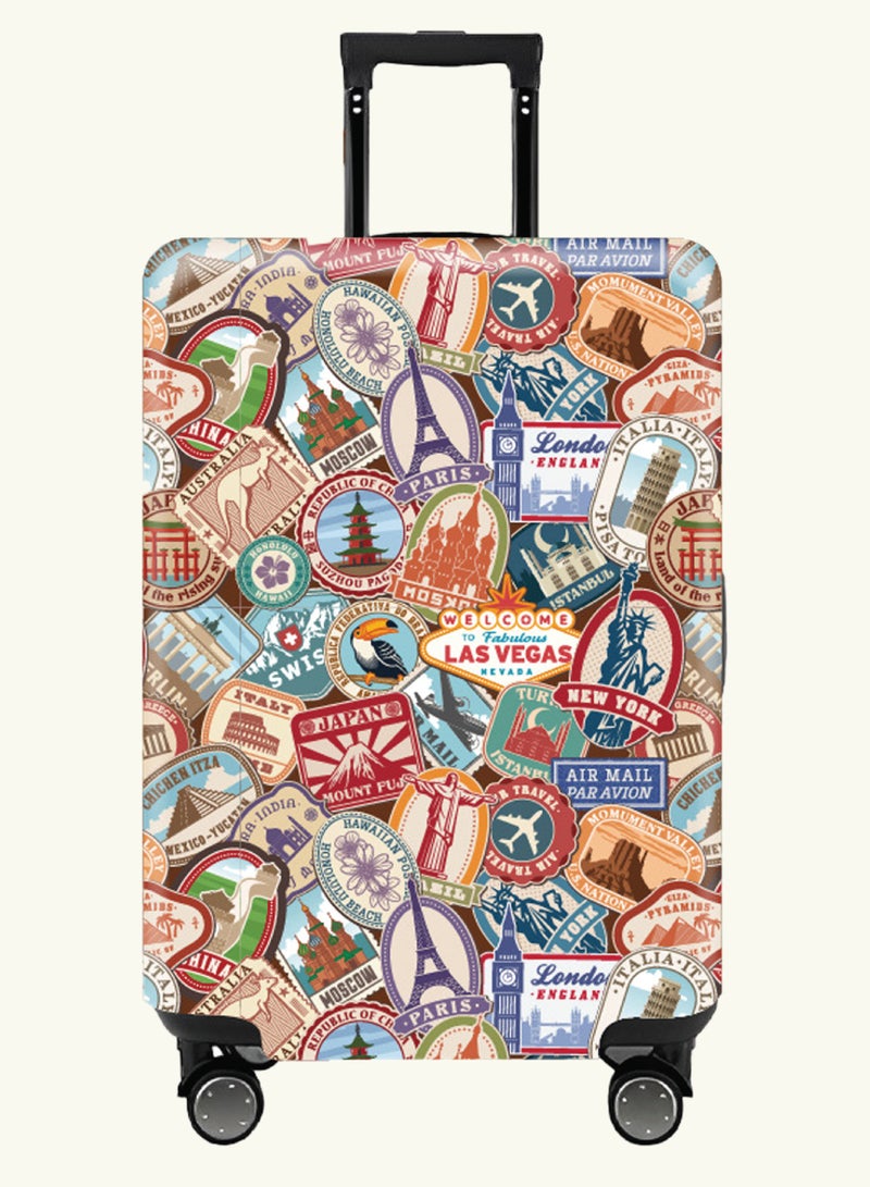 BRITISH TOURISTER Luggage Cover – Washable Elasticated Suitcase Protector – Stretchable Anti-Scratch Dustproof Cover for 24/28 Inch Trolley Bag – Travel Accessory  - Image 1