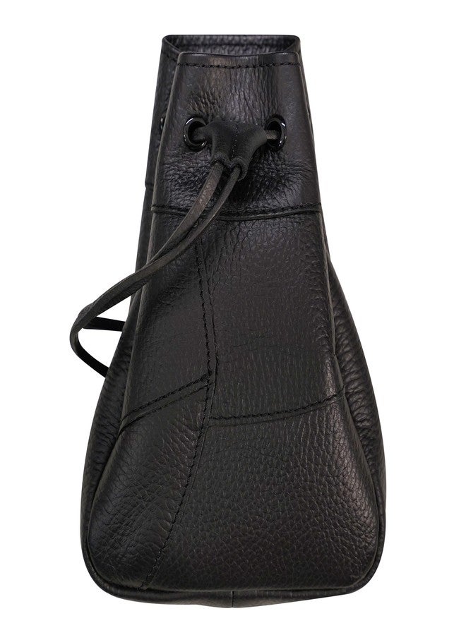 ميثروجان حقيبة حزام جلدية من ميثروجان، حقيبة من العصور الوسطى، حقيبة برباط من عصر النهضة، مصنوعة من جلد طبيعي 100%، مثالية لإعادة تمثيل الأحداث التاريخية، وجمعية فنون العصور الوسطى، ولعب الأدوار الحية، وإكسسوارات أزياء تنكرية - أسود، 7 بوصات × 5 بوصات - Image 1