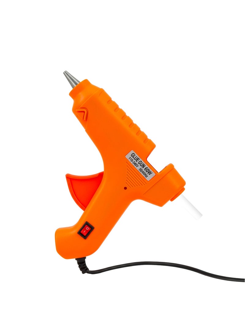 كونكورد مسدس غراء كهربائي 60 واط، درجة حرارة عالية، أداة لاصقة متعددة الاستخدام - برتقالي - Image 2