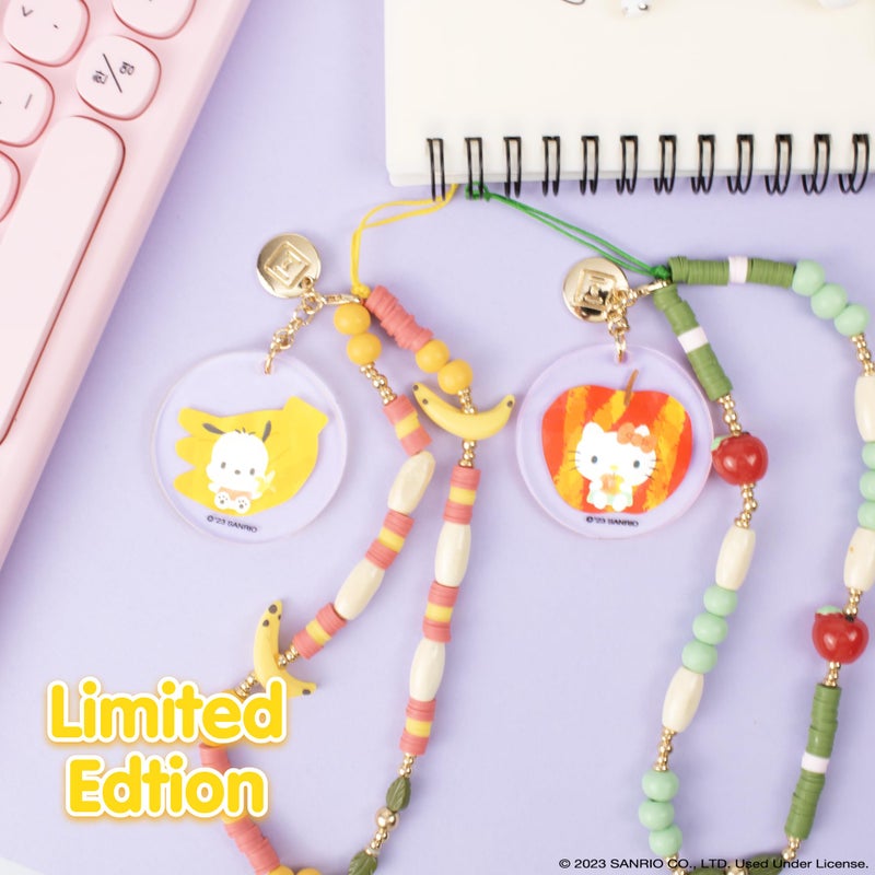 iFace Hello Kitty and Friends Beaded Wristlet Universal Phone Charm Strap - Cute Wrist Chain Lanyard Aesthetic Decor Strap for Cell Phone Camera Keys AirPods Keychains â€“ Pochacco (Banana) - Image 5