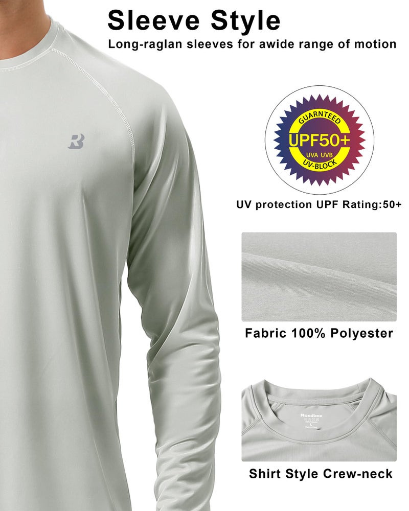 Roadbox Mens UPF 50+ UV Sun Protection Shirts Outdoor Long Sleeve SPF Diving Rash Guard for Fishing Hiking Swimming - Image 4