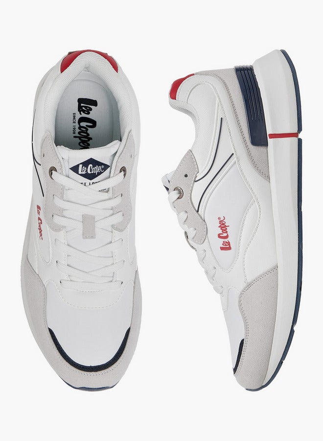 Lee Cooper Men's Logo Print Lace-Up Sneakers  - Image 1