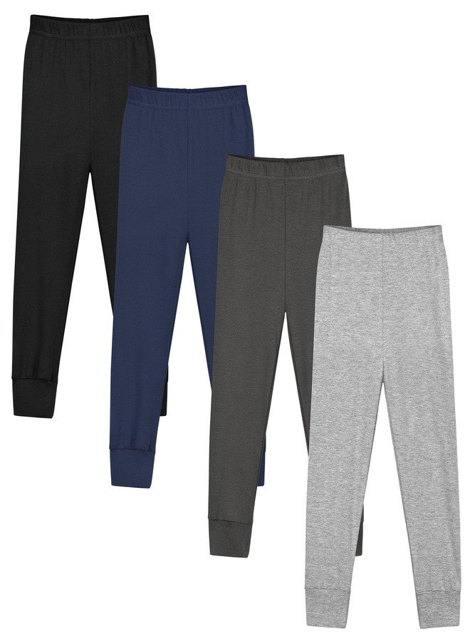 Resinta 4 Packs Toddler and Boys 100% Cotton Pants Kids Sport Pull on Jogger Pants 2T-6Year - Image 1