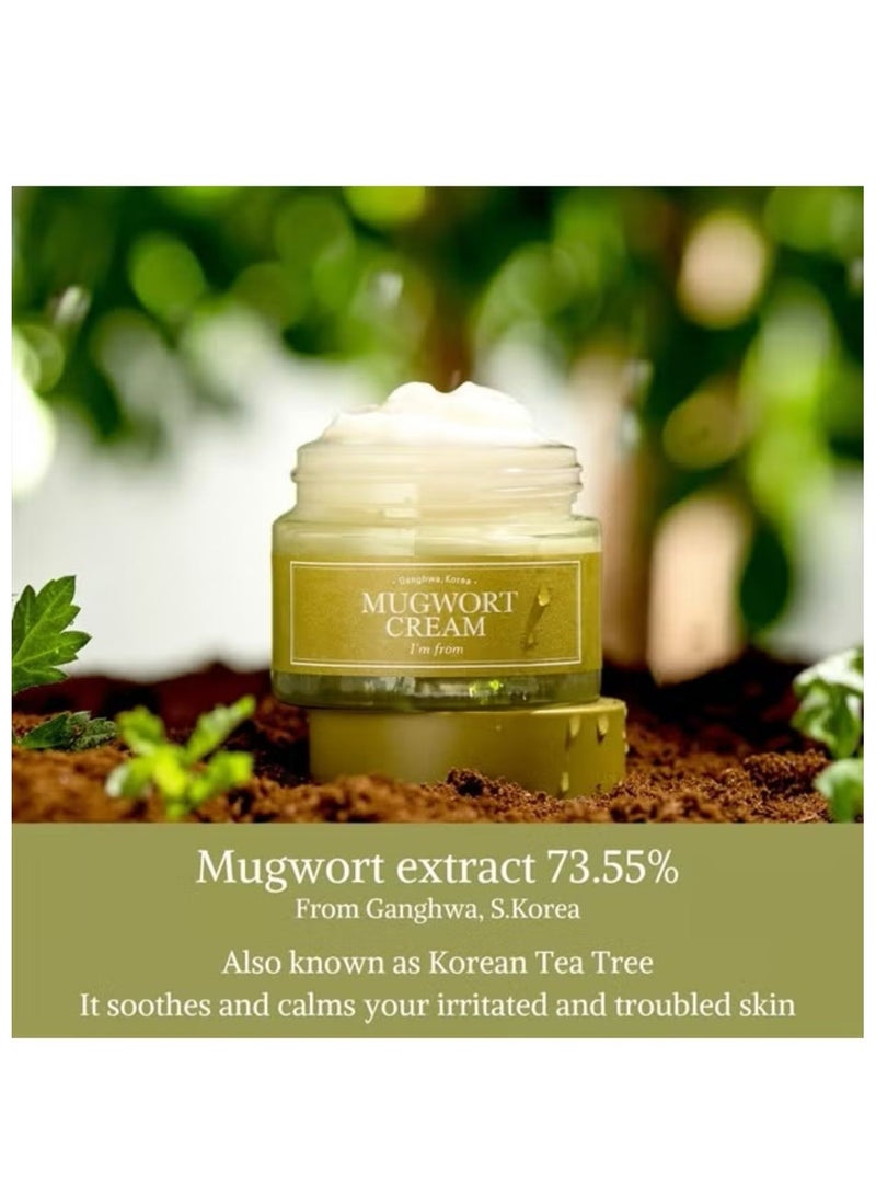 I'M FROM Mugwort Cream, For all skin type, 50g 1.69 Fl Oz| Moisturizer Soothing, Calming, Redness Relief with Sebum control - Image 3