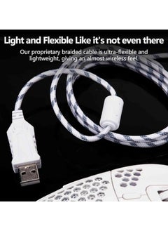 JoyousSto Wired Gaming Mouse, 4 Adjustable DPI Up to 7200, RGB Backlight, Lightweight and Ergonomic USB Computer Mouse with High Precision Optical Sensor for PC, Mac, Laptop White  - Image 4