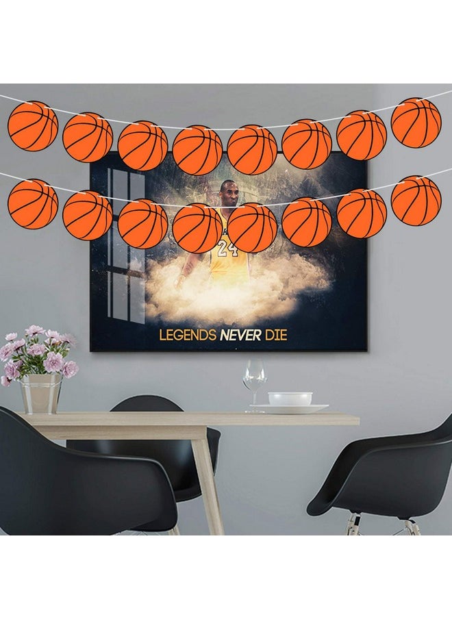JOLLYSTYLE - 3Pcs Basketball Party Supplies Party Banners Sports Basketball Game Party Decorations Basketball Baby Shower/Birthday Party Garland Wall Decorations Photo Props - Image 1