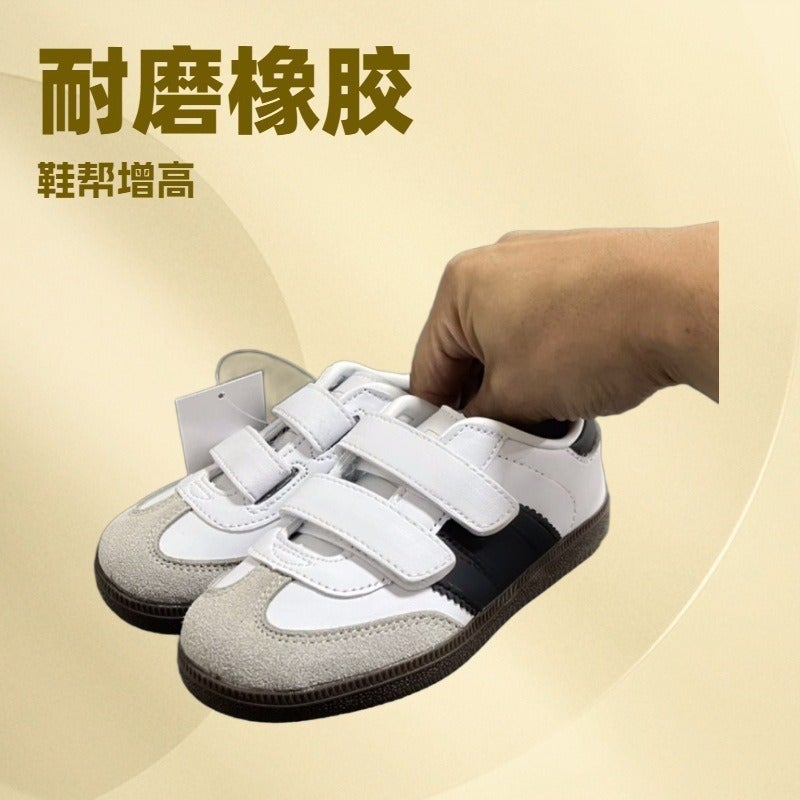 Putian Children'S Shoes High-End Quality New Color-Matching Flat Velcro Lace-Up Sneakers German Training Shoes White Shoes Casual Shoes - Image 4