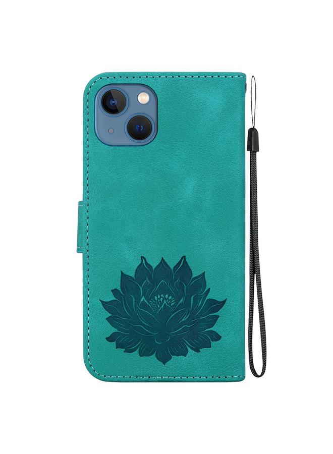 Zaboon Case For iPhone 13 Lotus Embossed Leather Phone Case - Image 3