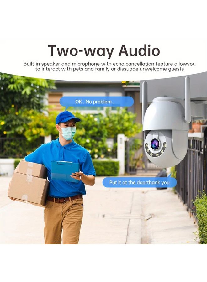 JOOAN 1080P HD Outdoor Security Camera 1pc Cam With 128G SD Motion Detection Color Night Vision - Image 5