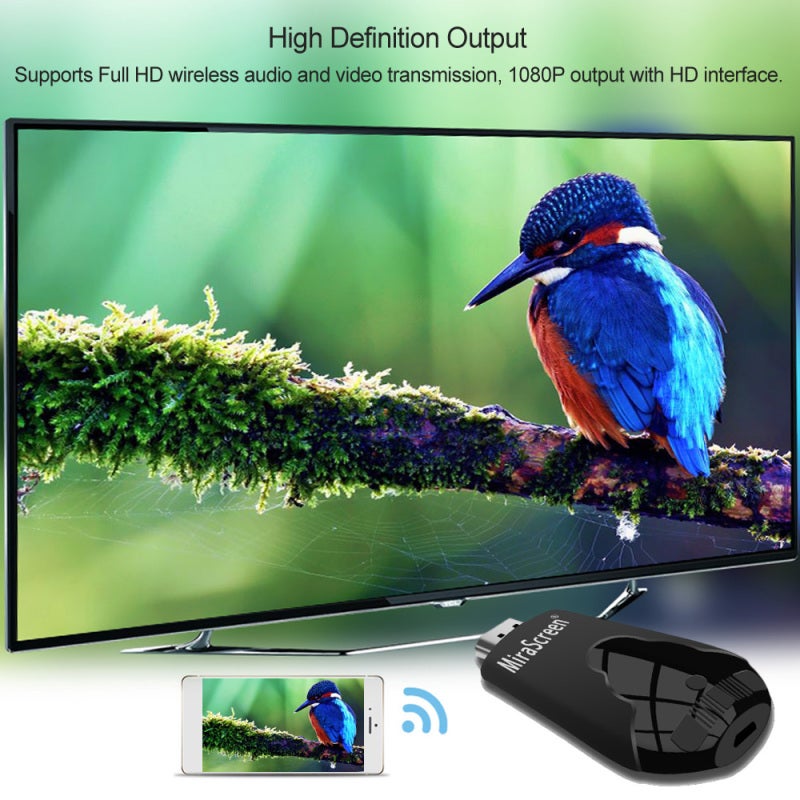 مستقبل عرض الوايفاي بإخراج دقة HD 1080P مع توصيل وتشغيل سريع - وحدة واي فاي خارجية بإشارة قوية ومُحوّل ميراكاست لأجهزة الهواتف الذكية والأجهزة اللوحية بنظامي أي أو وإندرويد لعرض العروض في المنزل والمكتب وتدفق الأفلام - Image 3