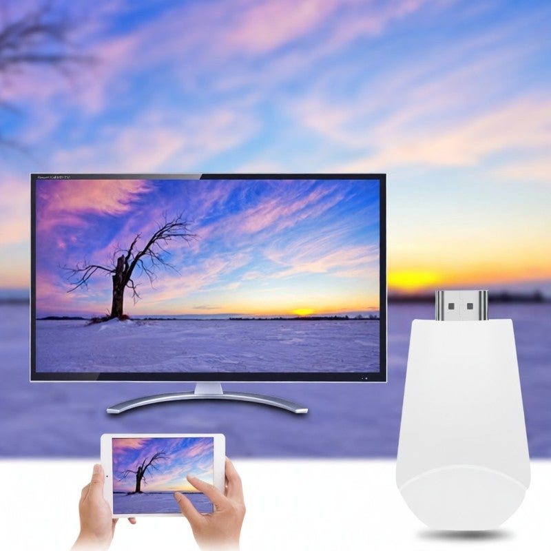 مستقبل عرض الوايفاي بإخراج دقة HD 1080P مع توصيل وتشغيل سريع - وحدة واي فاي خارجية بإشارة قوية ومُحوّل ميراكاست لأجهزة الهواتف الذكية والأجهزة اللوحية بنظامي أي أو وإندرويد لعرض العروض في المنزل والمكتب وتدفق الأفلام - Image 5