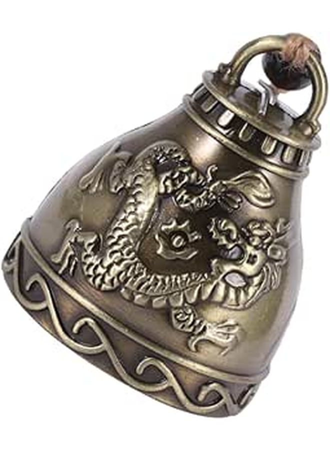 Alloy Wind Chime Dragon Pattern Outdoor Garden Decor Bronze Hanging Ornament - Image 1