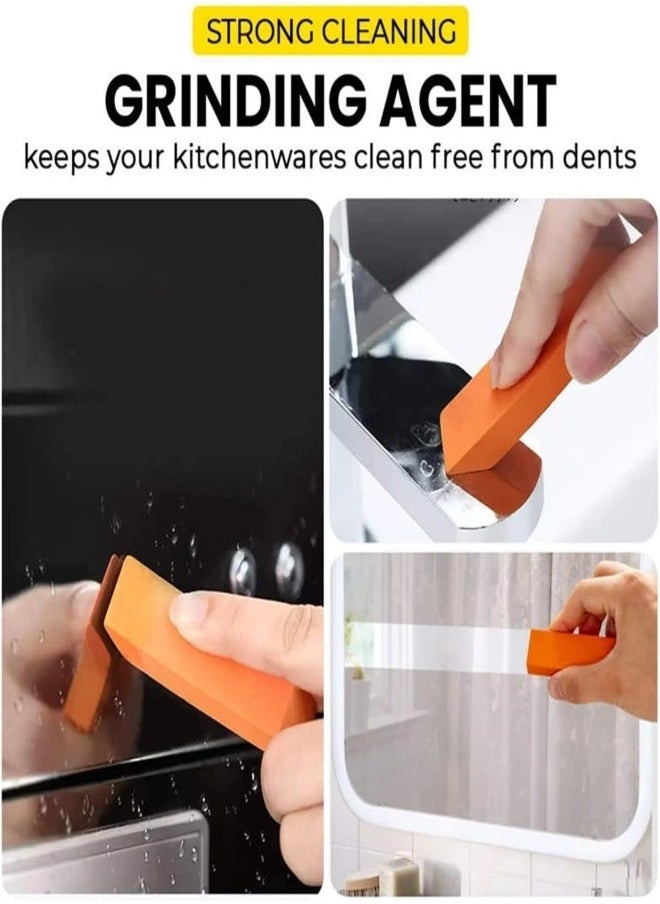 2 Pcs Stainless Steel Eraser,Stainless Steel Eraser，Decontamination Magic Eraser for Kitchen and Bathroom，Limescale Rust Glass Cleaning Eraser，Best Cleaning Supplies for The Toughest Stains & Dirt （orange） - pzsku/Z26944FF5226FB96E8C72Z/45/_/1730917175/0a6a3c24-3307-4b02-a0ac-45025423d8c4