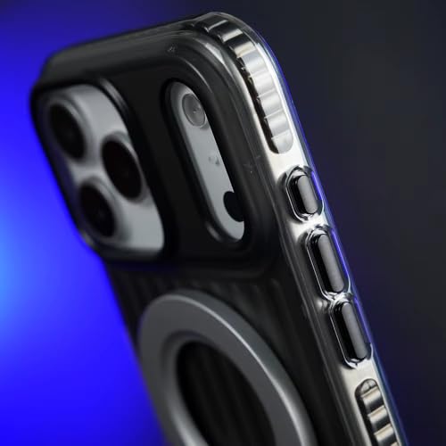 Tech Trendz TechTrendz Corrugated Magnetic Matte Back Cover for iPhone 17 Pro Max Compatible with MagSafe, Scratch-Resistant Camera Bump Protection Shockproof Military-Grade Protection TPU Magnetic Case (Silver) - Image 3
