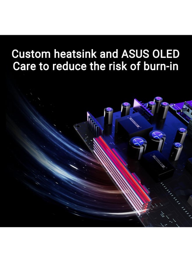 أسوس شاشة الألعاب ROG Strix OLED XG27AQDMG Gen2 مقاس 27 بوصة QHD – لوحة WOLED لامعة، 240 هرتز، 0.03 مللي ثانية GTG، HDR400 أسود حقيقي، 99% DCI-P3، 10 بت، متوافقة مع G-SYNC، FreeSync Premium، HDMI 2.1، DisplayPort 1.4، OLED Care Pro | 90LM0CC0-B01171 - Image 5