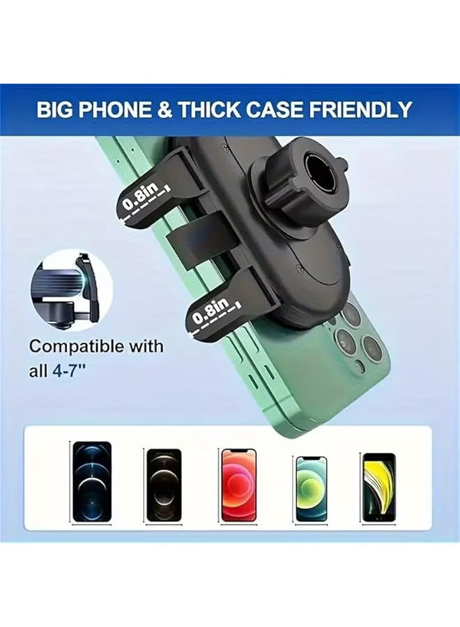 S-TOP 1pc Black Universal Car Mount, 360° Rotatable Phone Holder with Adjustable Arm, Suitable for Smartphones and GPS Devices Supports 10.16-17.78 cm, Vehicle Accessory, Sleek Design, Secure Grip, Smartpho - Image 2