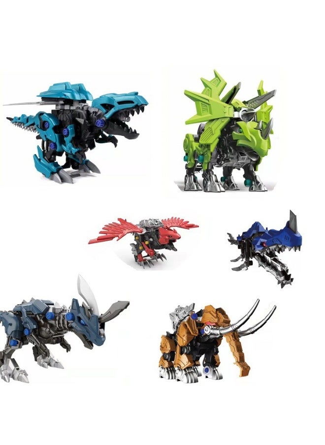 Generic - Creative DIY Manual Assembly Simulation Animal Electric Toy Mechanical Dinosaur Model Puzzle Assembly Toy Gift-Color:Sword-Coated Tyrannosaurus Rex - Image 1