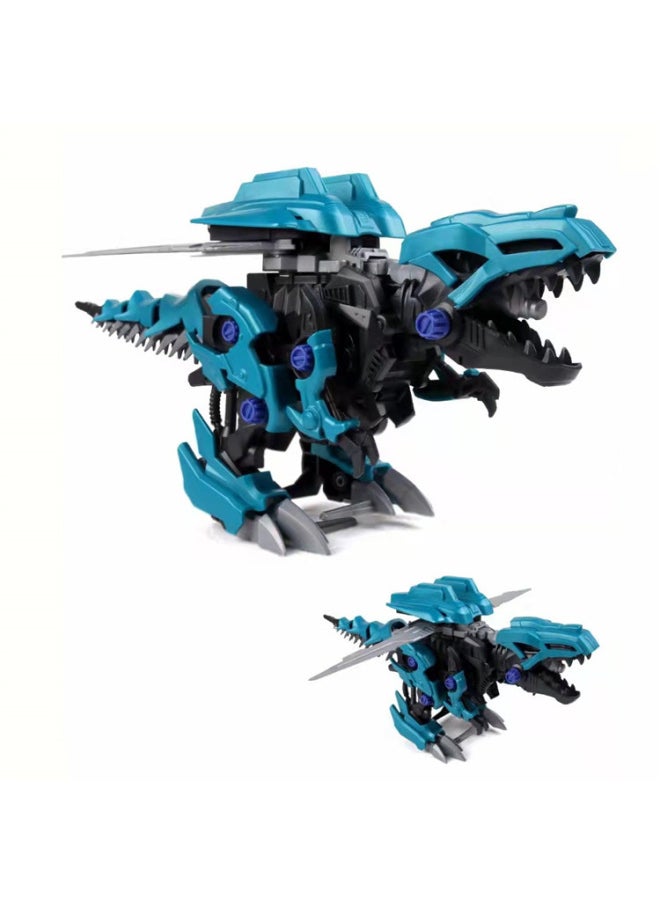 Generic - Creative DIY Manual Assembly Simulation Animal Electric Toy Mechanical Dinosaur Model Puzzle Assembly Toy Gift-Color:Sword-Coated Tyrannosaurus Rex - Image 1
