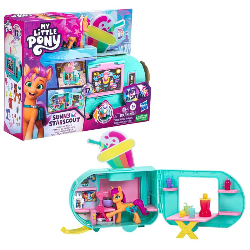 My Little Pony Playset Sunny Starscout Smoothie Truck Set, Hoof to Heart Pony Doll, Toys for Girls and Boys 5 Years Old+ - Image 1