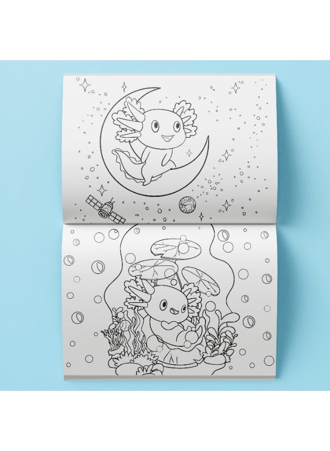 Hinkler Axolotls and Friends Colouring Set with Lap Desk - Image 3