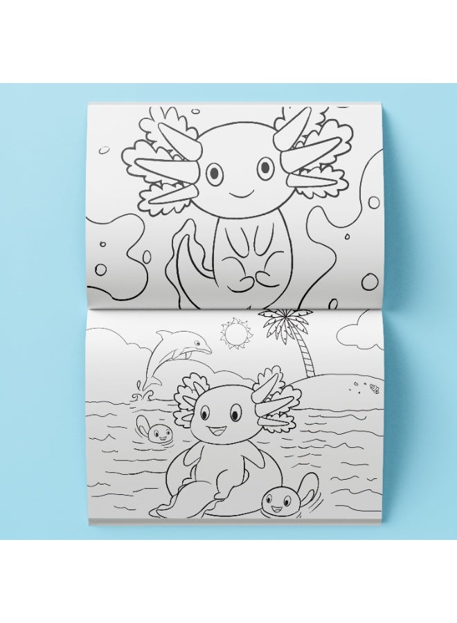 Hinkler Axolotls and Friends Colouring Set with Lap Desk - Image 4