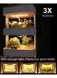 APLANT APLANT Grow Light, 20W Ultra-Thin LED Grow Lights for Indoor Plants Full Spectrum, 6/10/12H Timer Plant Light, 132 LEDs Under Cabinet Plant Growing Lamp Strip for Seedlings, Veg, Flowers (2pcs)  - Image 2