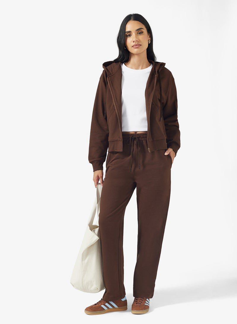 جينجر بيسيكس هودي قطن أساسي بسحاب كامل - Image 4