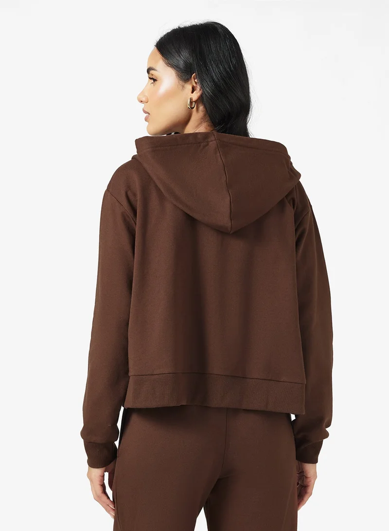 Ginger Basics Cotton Essential Zip Thru Hoodie