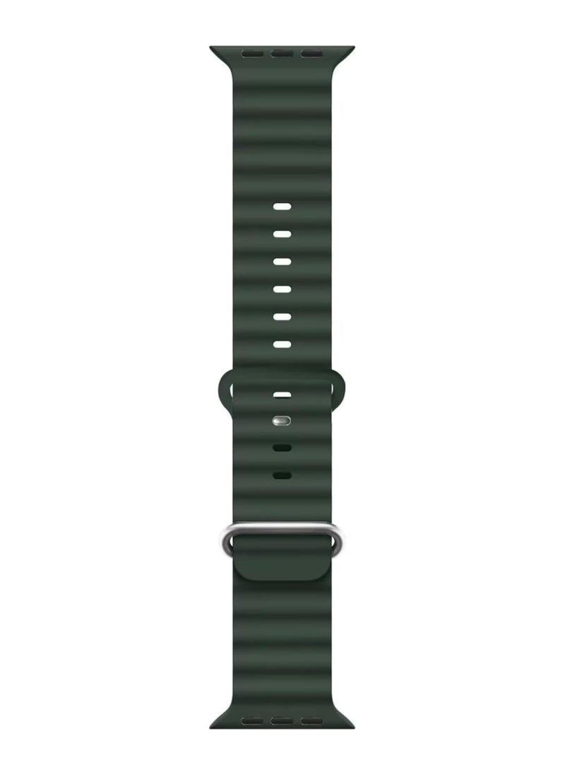Generic - Ocean Band Compatible With Apple Watch 49mm 45mm 44mm 42mm 41mm 40mm 38mm For Women Men Breathable Waterproof Soft Silicone Sport Strap - Image 1