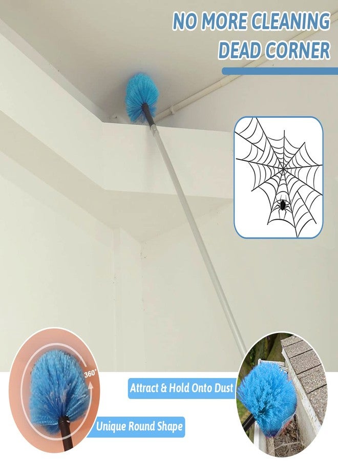 MAYKI 20 Foot Cobweb Duster with Extension Pole 2 PCS, Webster Cobweb Duster for High Ceilings/Corners, Spider Web Brush with Pole for Outdoor & Indoor Web Cleaning, Outdoor Cobweb Brush Kit by MAYKI - Image 4