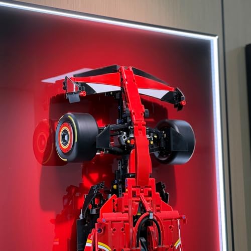 iLuane Display Wallboard for LEGO Technic Ferrari SF24 42207 Model Car Building Sets Adult Collectibles Wall Mount Room or Office Decor Builtin LED Lighting No Car Included - Image 5