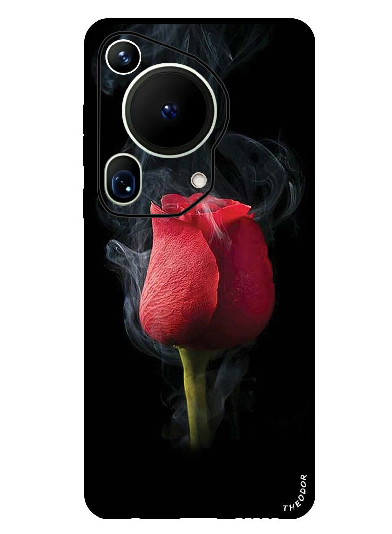 Theodor Protective Case Anti Scratch Shock Proof Bumper Cover For Huawei Pura 70 Ultra Red Rose - Image 1