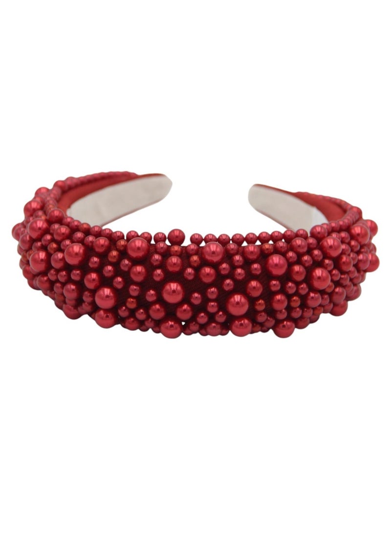 D'Daniela - Headband Olivia For Women's and  Girls Red - Image 1