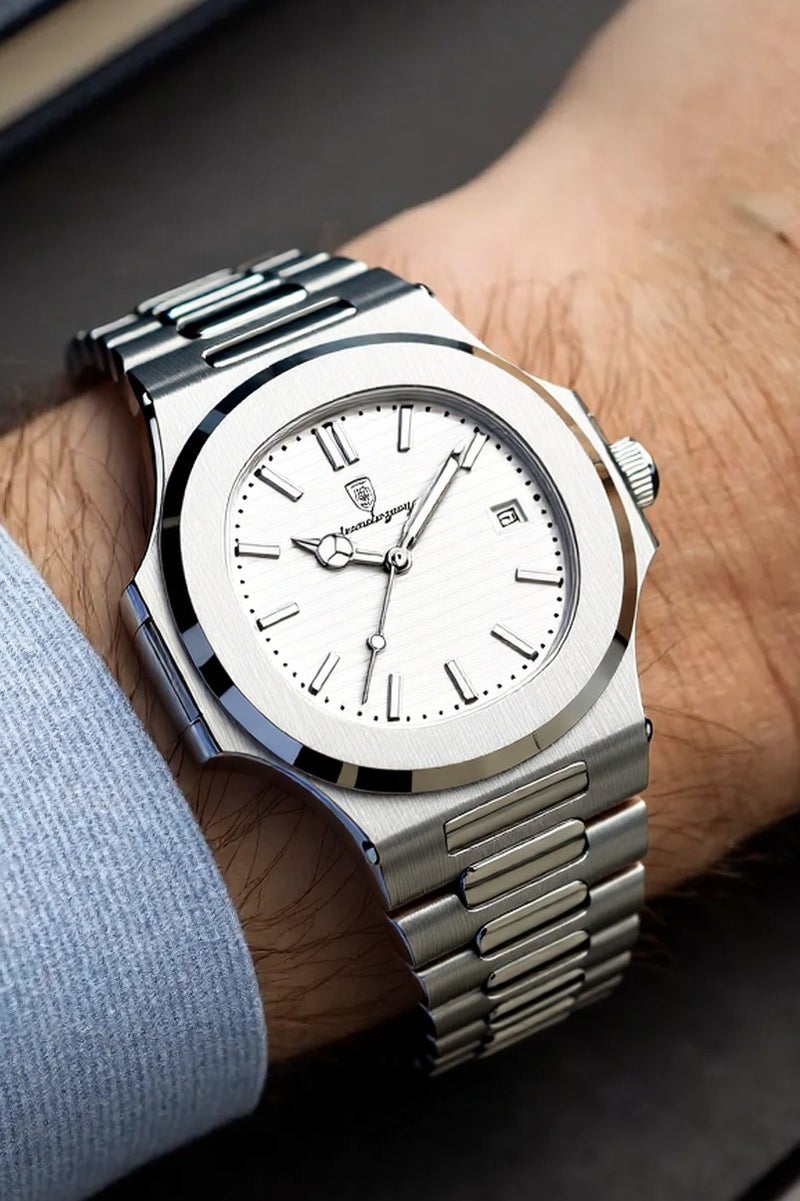 POEDAGAR Man Watch Waterproof Luminous Men's Watch Quartz-41mm - Image 2