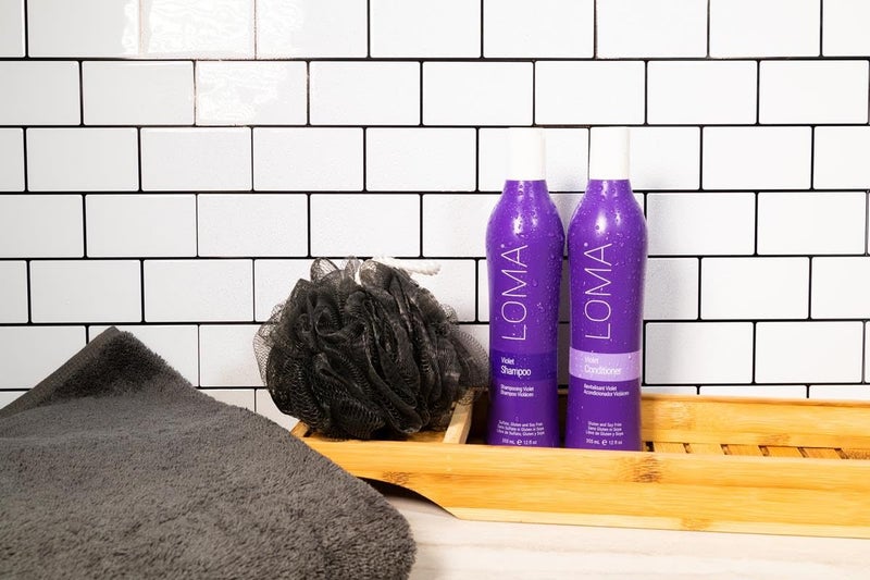 Loma Hair Care Violet Shampoo, Vanilla Bean/Blood Orange, 12 Fl Oz - Image 3