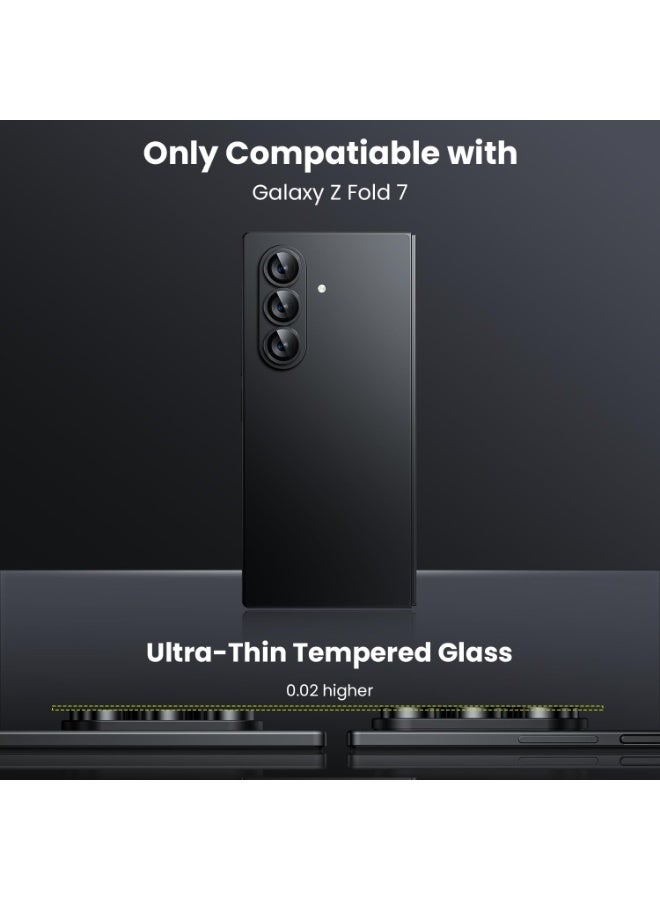 Samsung Galaxy Z Fold 7 Camera Lens Protector 9H Tempered Glass Full HD Clarity Glass For Samsung Galaxy Z Fold 7 - Image 2