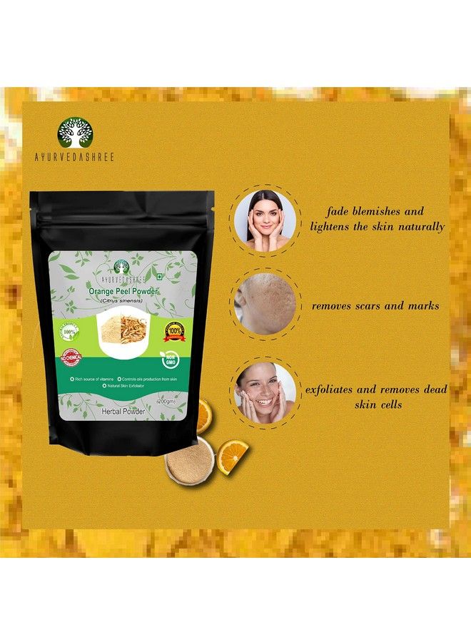 AYURVEDASHREE Orange Peel Powder 200 Gm ; Skin And Nail Health Rich Vitamins C And D Powdered Citrus Peel Orange Powder Vegan And Vegetarian Friendly ; All Natural ; Vegan ; Non Gmo - Image 4