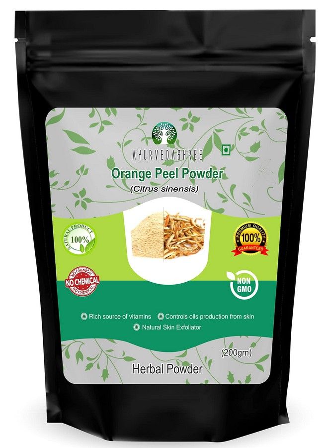 AYURVEDASHREE Orange Peel Powder 200 Gm ; Skin And Nail Health Rich Vitamins C And D Powdered Citrus Peel Orange Powder Vegan And Vegetarian Friendly ; All Natural ; Vegan ; Non Gmo - Image 2