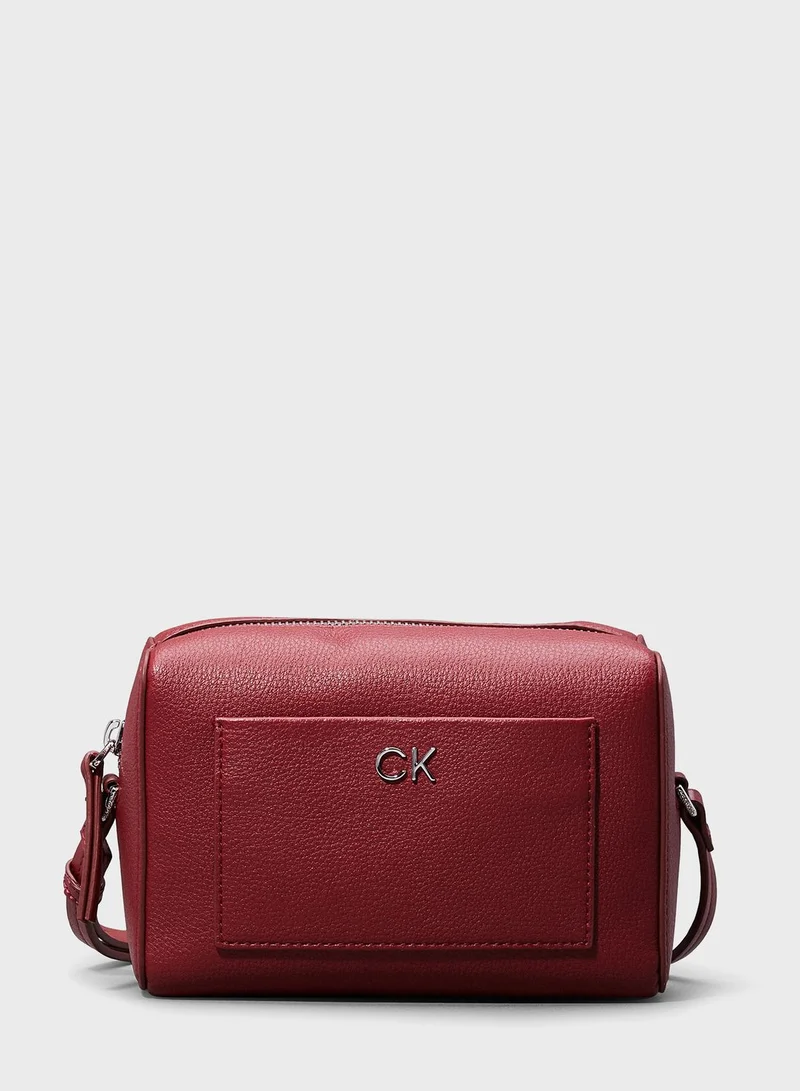 Calvin Klein Jeans Logo Detailed Zip Over Crossbody