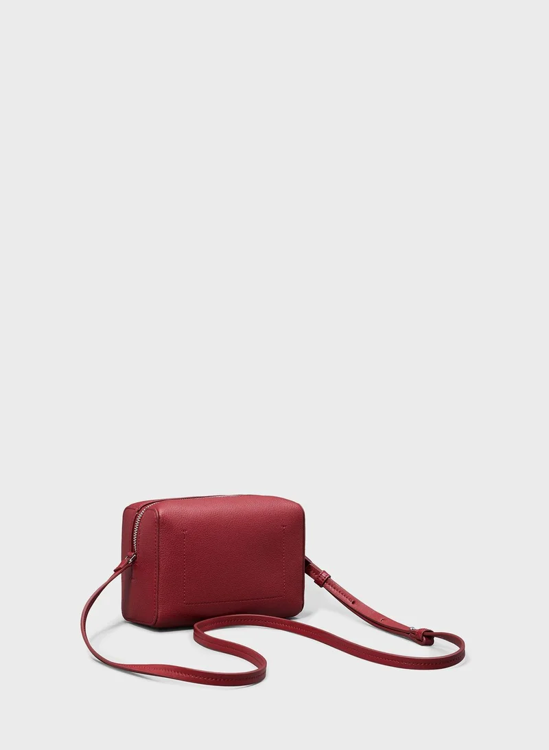 Calvin Klein Jeans Logo Detailed Zip Over Crossbody
