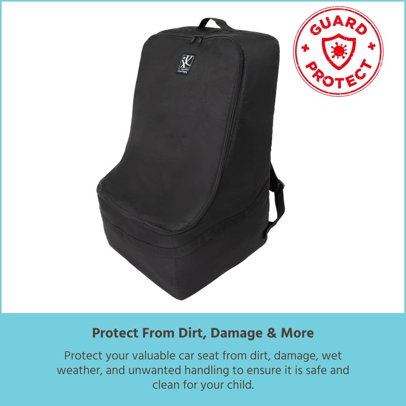 J.L. Childress Padded Backpack Car Seat Bag - Travel Bag for Airplane, Fits Most Baby & Infant Car Seats, Boosters, & Carriers, Airport Accessories for Gate Check or Baggage Check - Ultimate, Black - Image 5